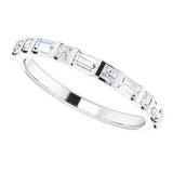 14K White 1/2 CTW Natural Diamond Anniversary Band