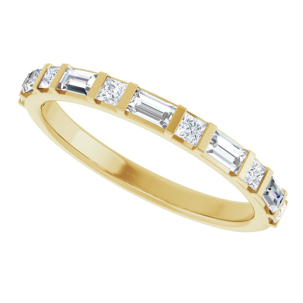 14K Yellow 1/2 CTW Natural Diamond Anniversary Band