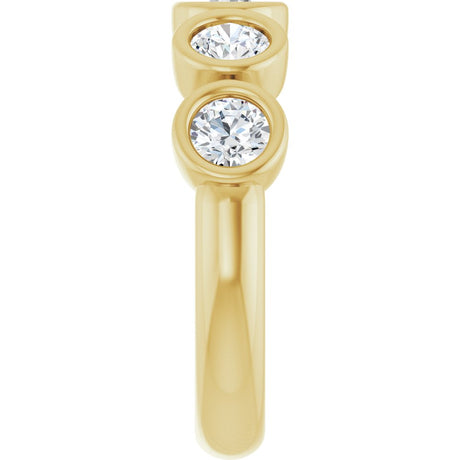 14K Yellow Gold 1 1/6 CTW Lab-Grown Diamond Anniversary Band