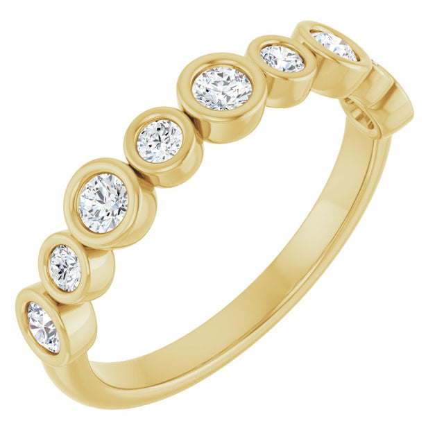 14K Yellow 1/2 CTW Lab-Grown Diamond Anniversary Band