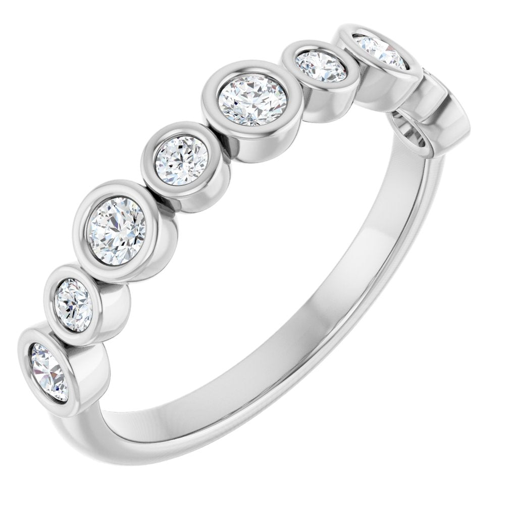 14K White 1/2 CTW Lab-Grown Diamond Anniversary Band