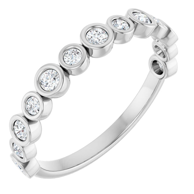 14K White 1/3 CTW Natural Diamond Anniversary Band