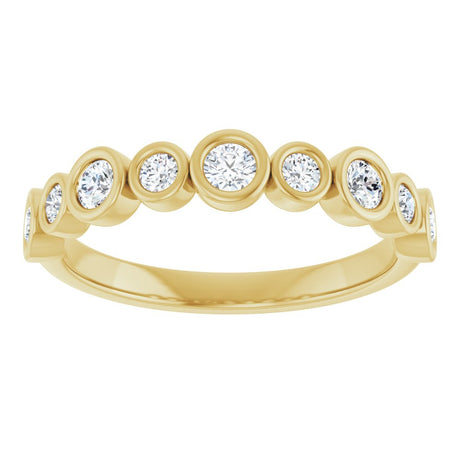 14K Yellow 3/8 CTW Natural Diamond Anniversary Band