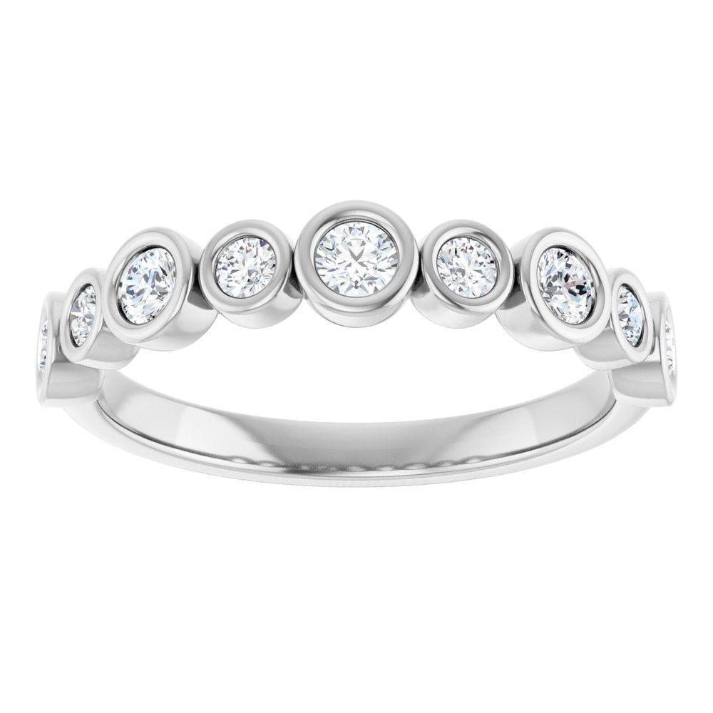 14K White 1/2 CTW Lab-Grown Diamond Anniversary Band