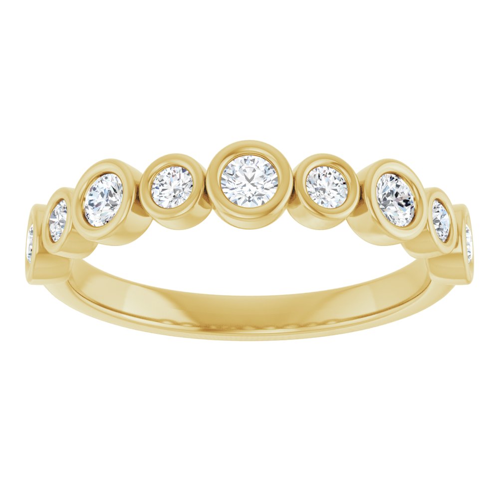 14K Yellow 1/2 CTW Lab-Grown Diamond Anniversary Band