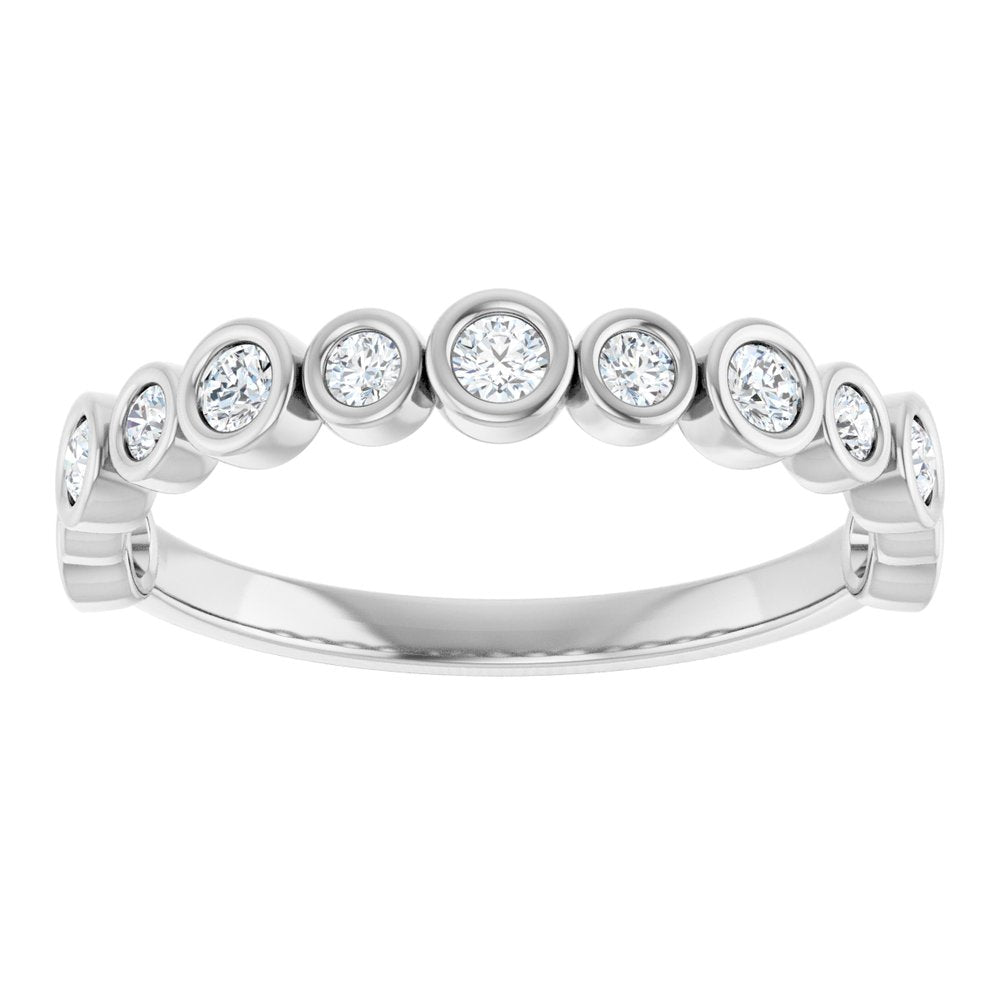 14K White 1/3 CTW Natural Diamond Anniversary Band