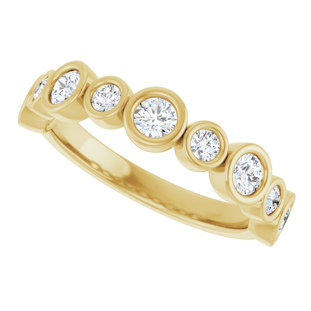 14K Yellow 3/4 CTW Natural Diamond Anniversary Band