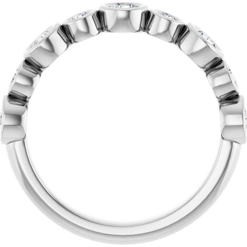 14K White 3/4 CTW Natural Diamond Anniversary Band