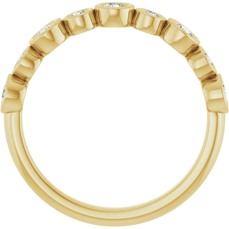 14K Yellow 1/2 CTW Lab-Grown Diamond Anniversary Band