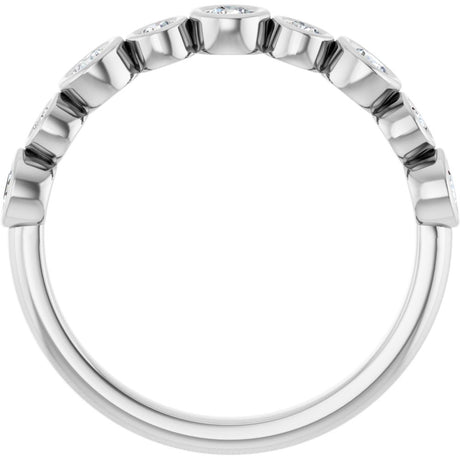 14K White 1/2 CTW Lab-Grown Diamond Anniversary Band