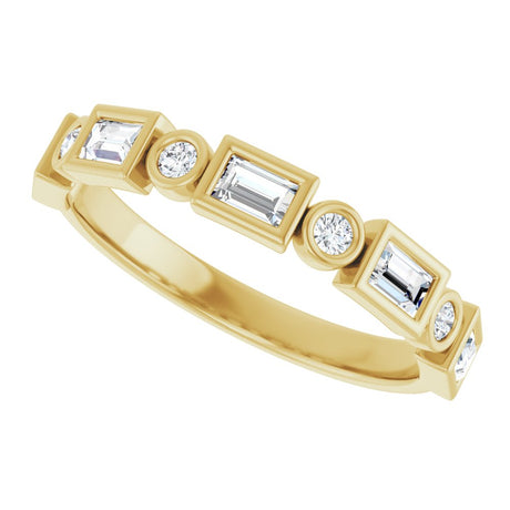 14K Yellow 1/2 CTW Natural Diamond Anniversary Band