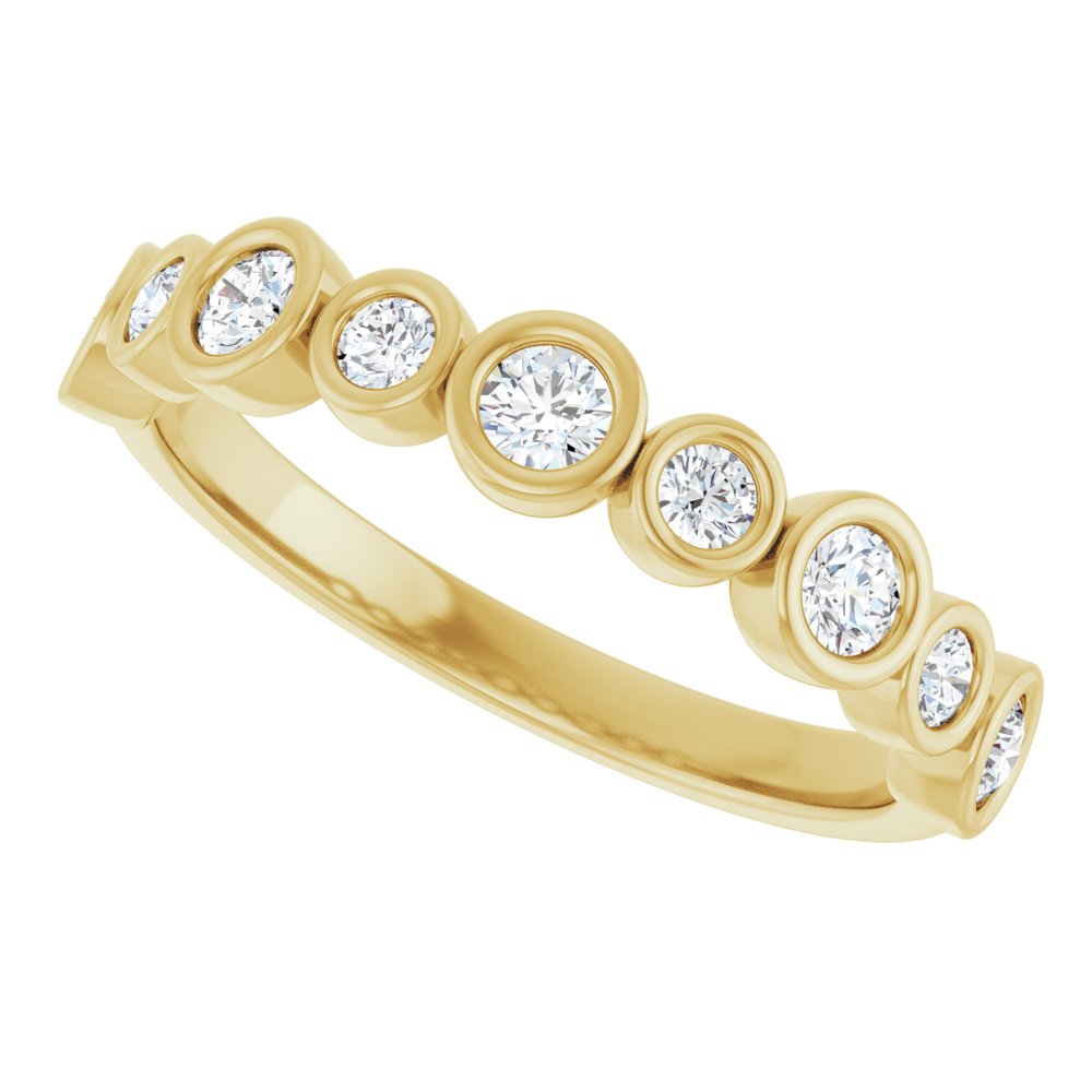 14K Yellow 1/2 CTW Lab-Grown Diamond Anniversary Band