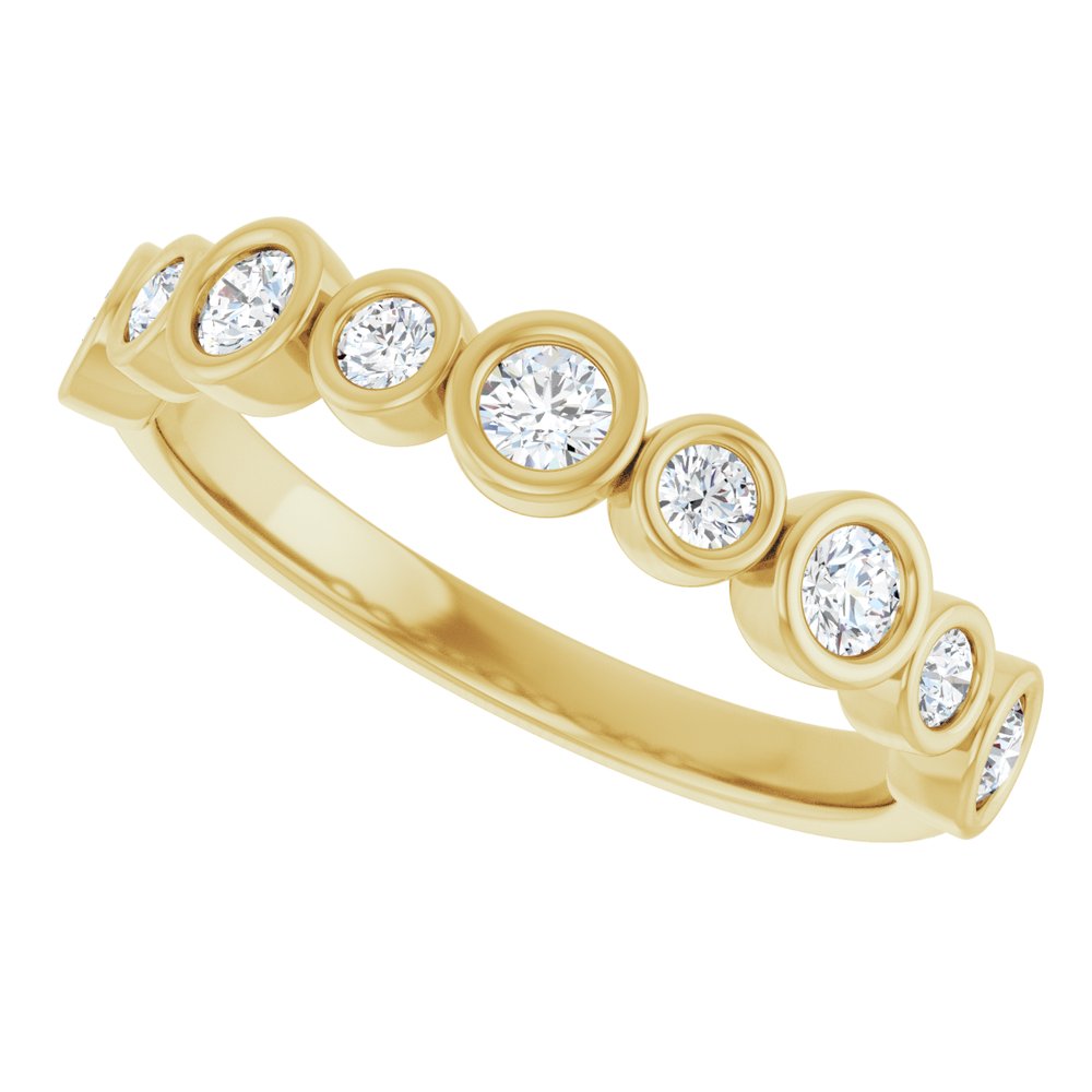14K Yellow 1/2 CTW Lab-Grown Diamond Anniversary Band