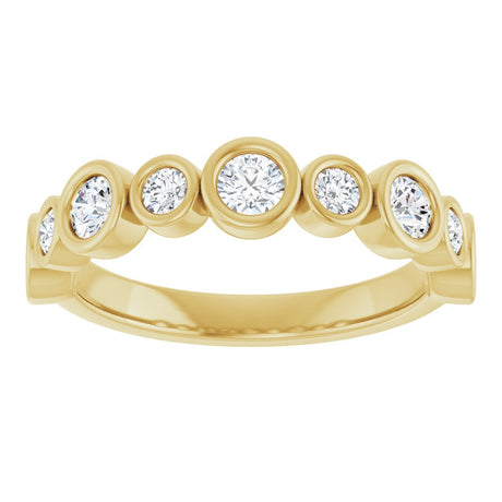 14K Yellow 3/4 CTW Natural Diamond Anniversary Band