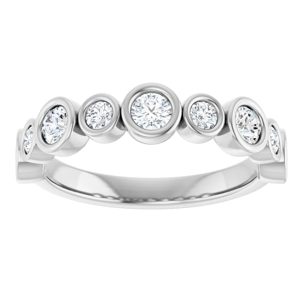 14K White 3/4 CTW Natural Diamond Anniversary Band