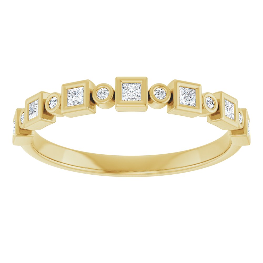 14K Yellow 1/5 CTW Natural Diamond Anniversary Band