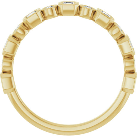 14K Yellow 1/2 CTW Natural Diamond Anniversary Band