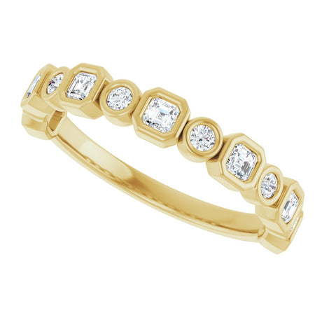 14K Yellow 1/2 CTW Natural Diamond Anniversary Band