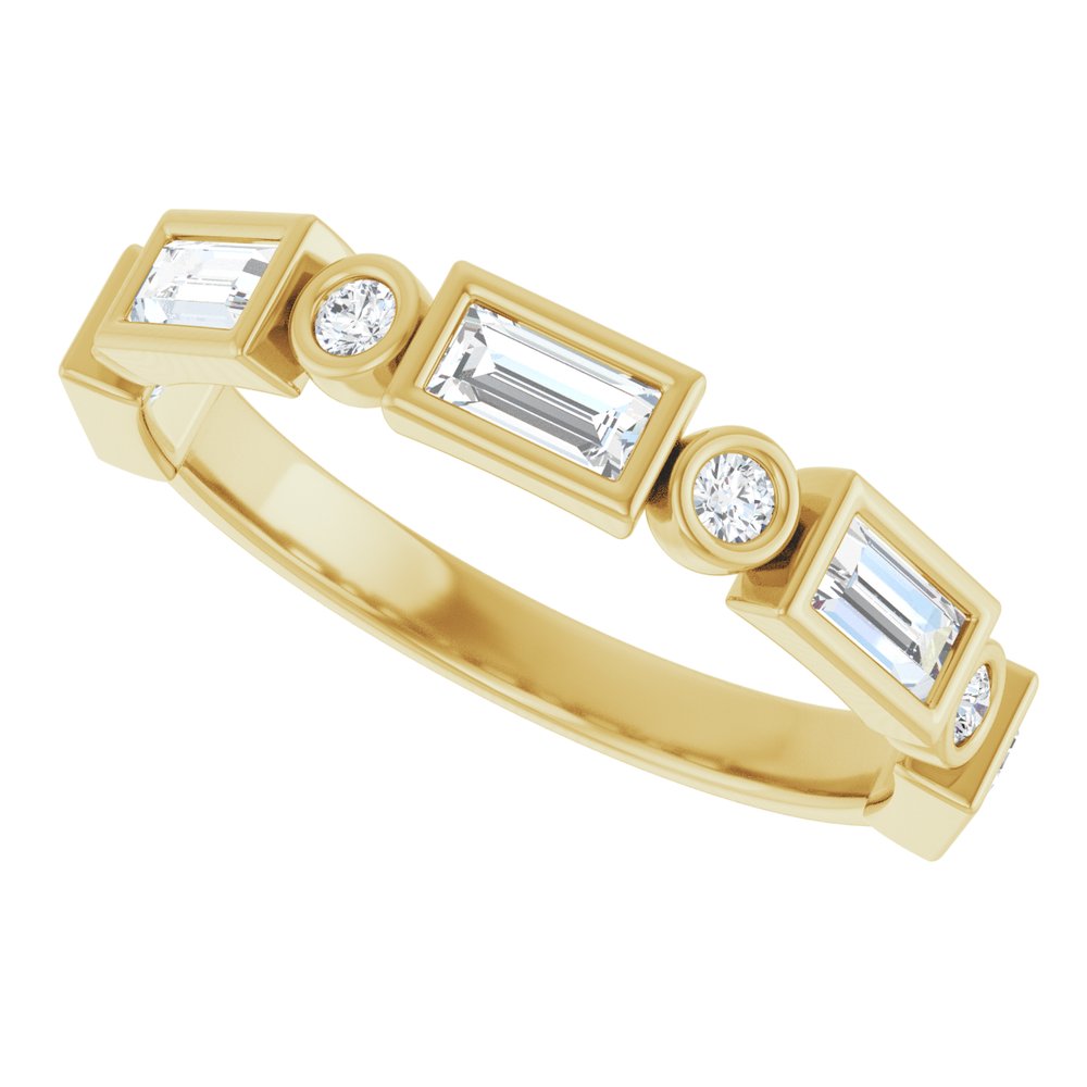 14K Yellow 3/4 CTW Natural Diamond Anniversary Band
