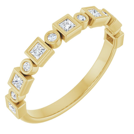 14K Yellow 1/3 CTW Natural Diamond Anniversary Band