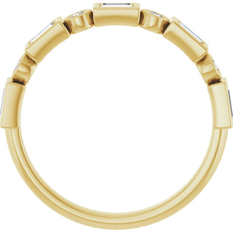 14K Yellow 1/2 CTW Natural Diamond Anniversary Band