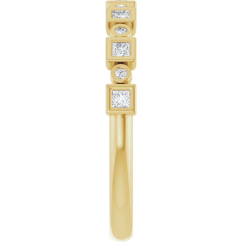 14K Yellow 1/5 CTW Natural Diamond Anniversary Band