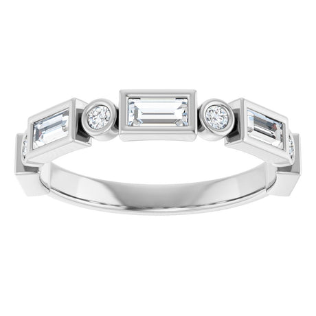 14K White 3/4 CTW Natural Diamond Anniversary Band