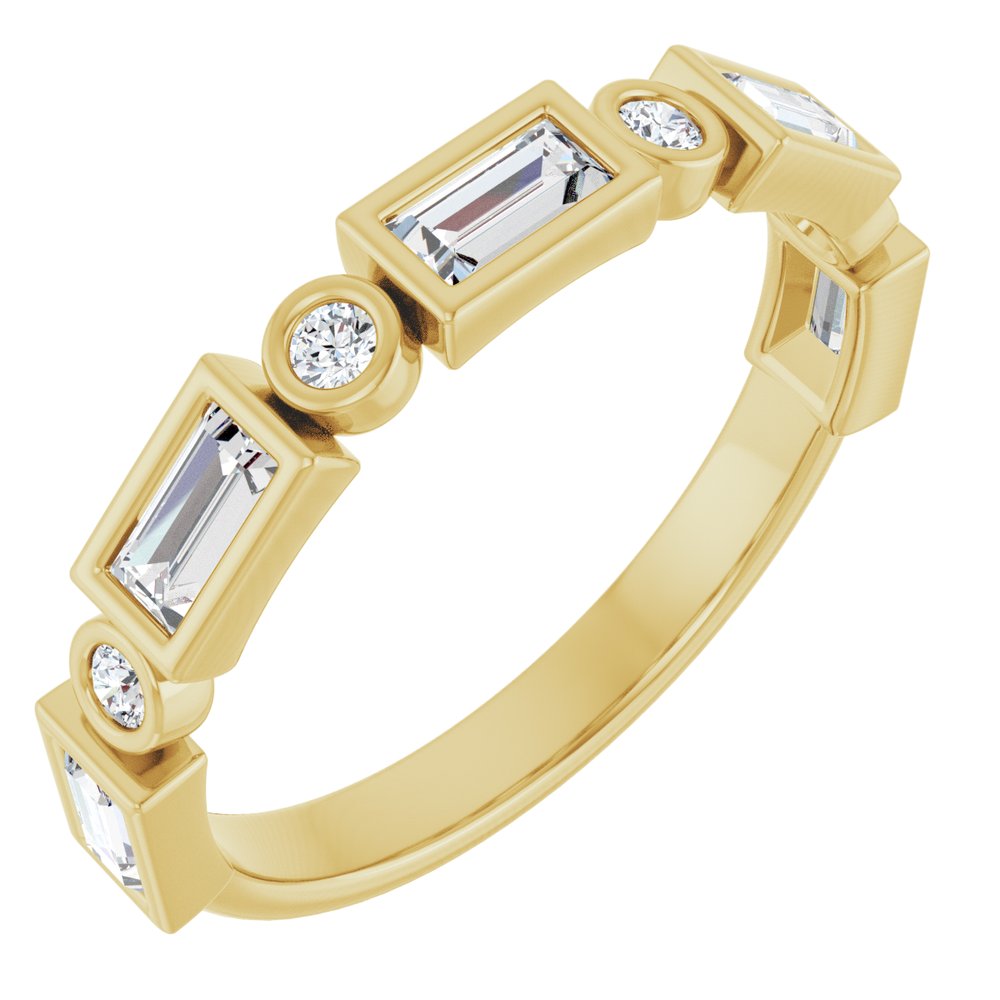 14K Yellow 3/4 CTW Natural Diamond Anniversary Band