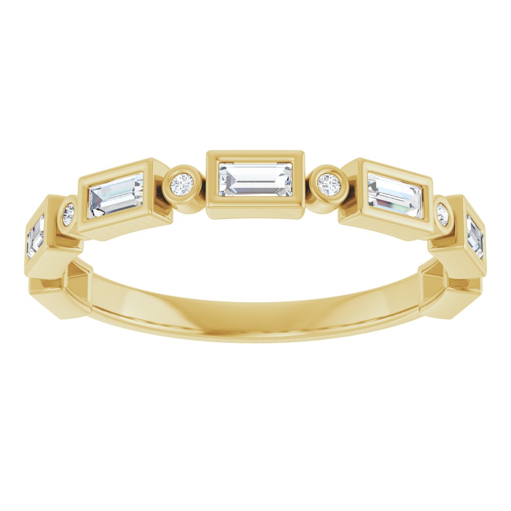 14K Yellow 3/8 CTW Natural Diamond Anniversary Band