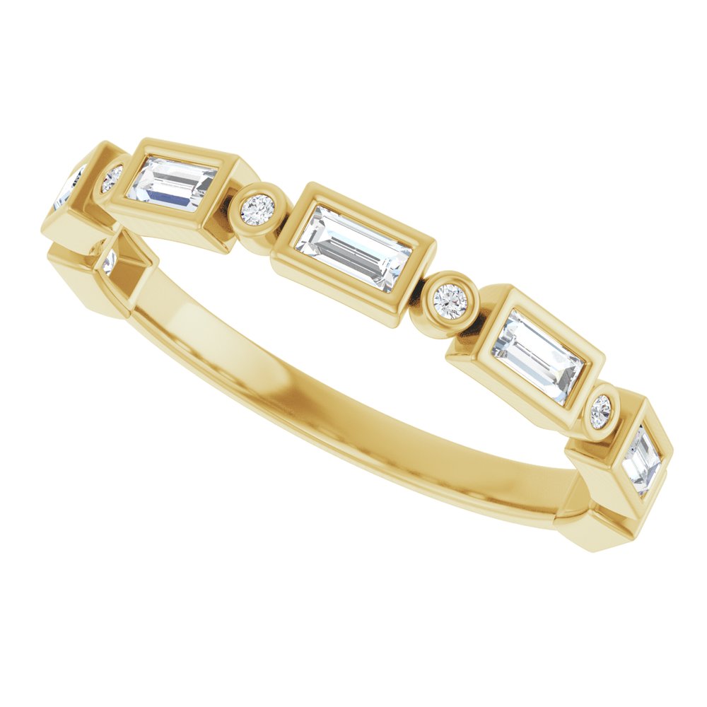 14K Yellow 3/8 CTW Natural Diamond Anniversary Band
