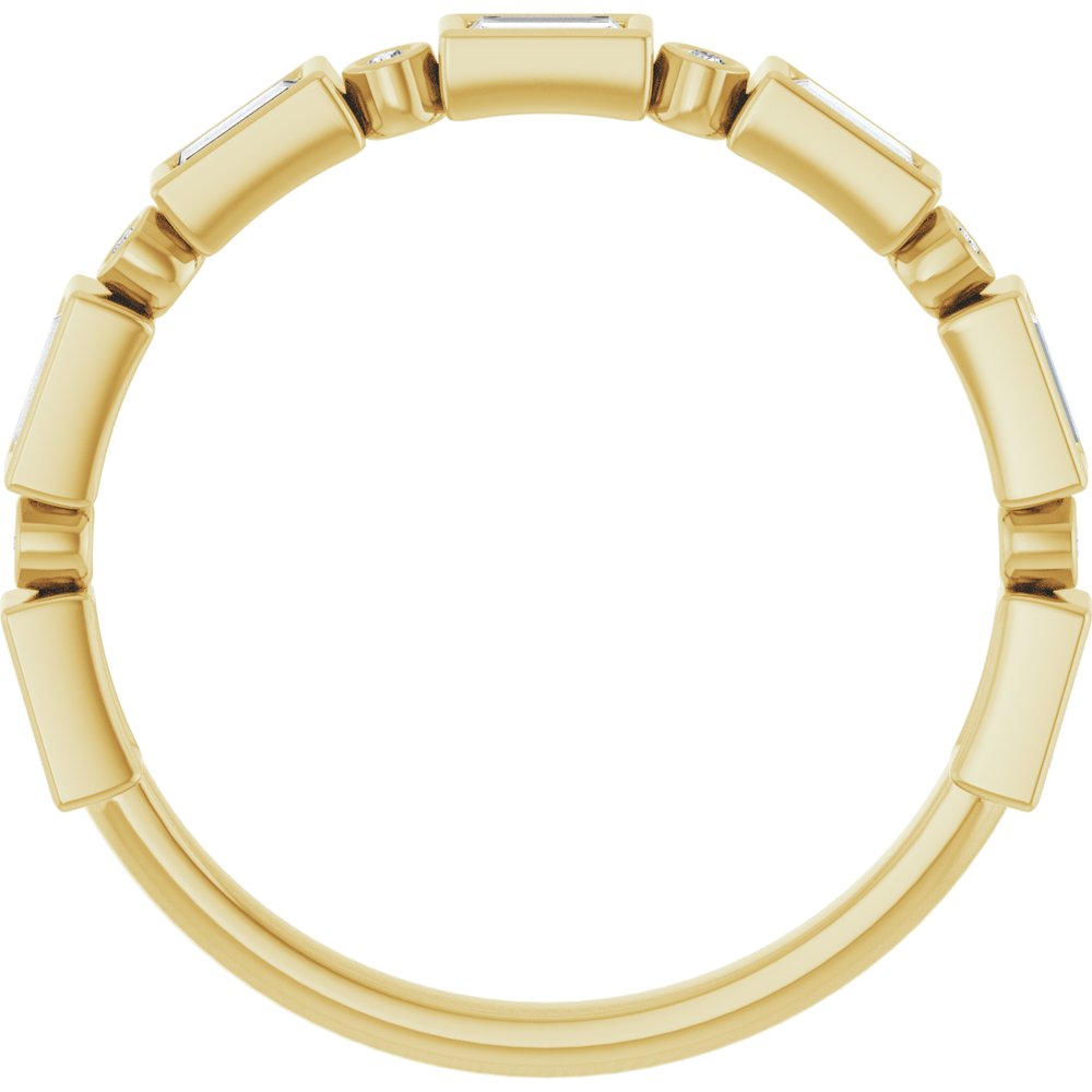 14K Yellow 3/8 CTW Natural Diamond Anniversary Band