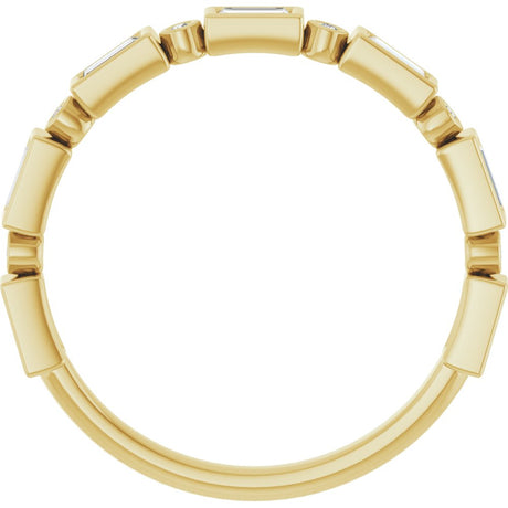 14K Yellow 3/8 CTW Natural Diamond Anniversary Band