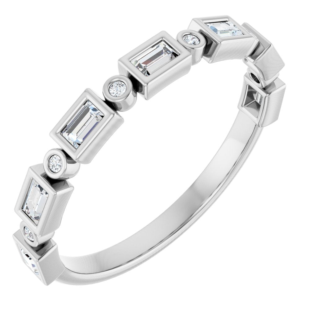 14K White 1/3 CTW Natural Diamond Anniversary Band