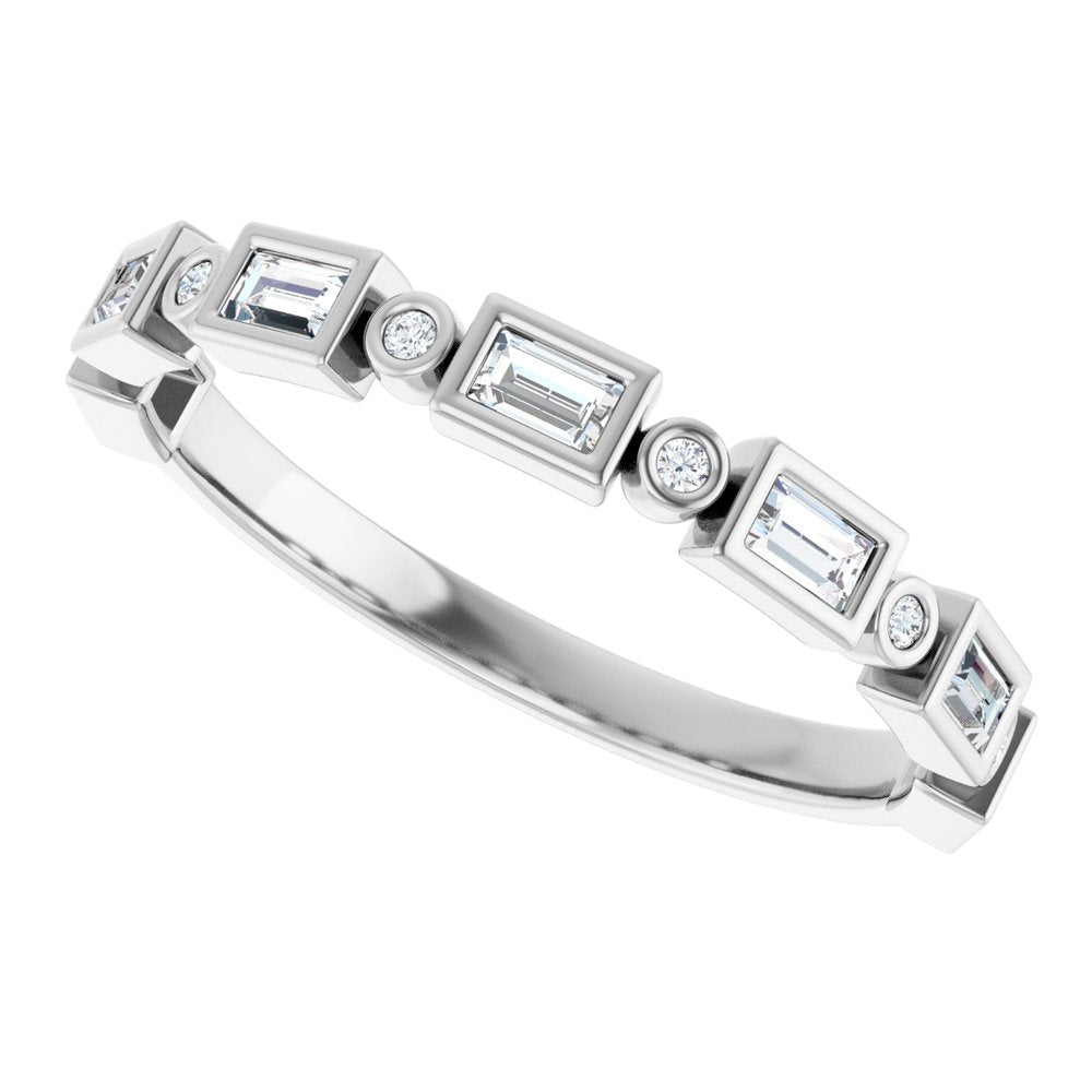 14K White 1/3 CTW Natural Diamond Anniversary Band