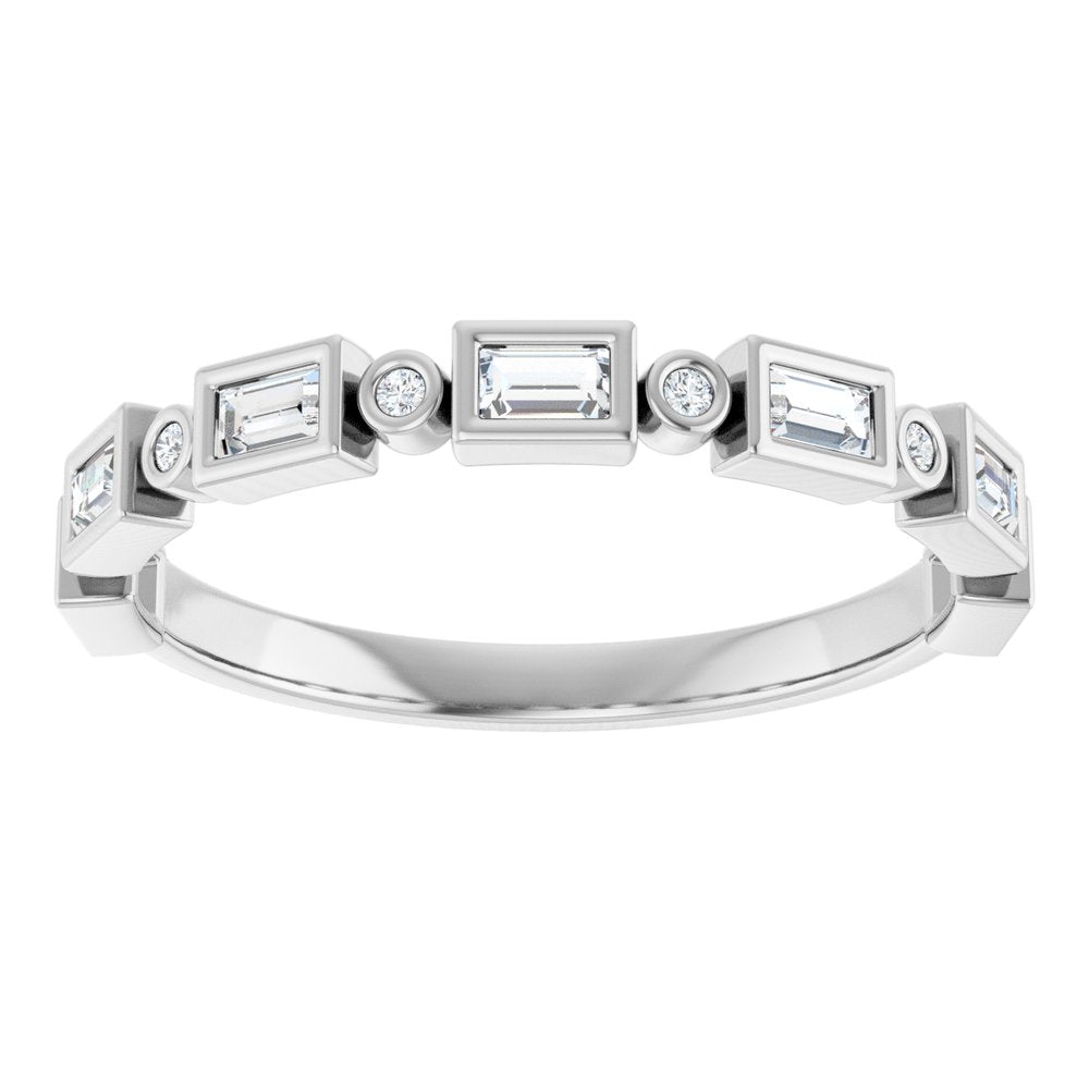 14K White 1/3 CTW Natural Diamond Anniversary Band