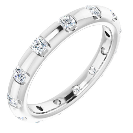 14K White 1/2 CTW Diamond Eternity Band 