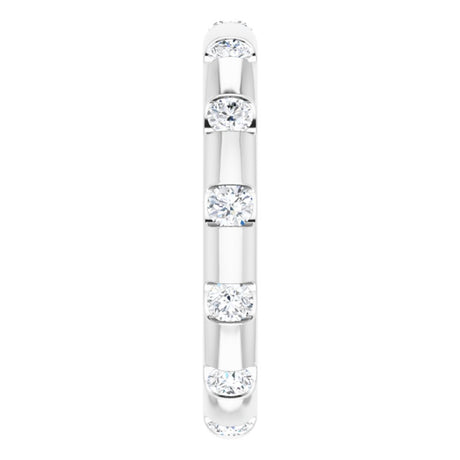 14K White 1/2 CTW Diamond Eternity Band