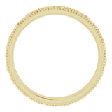 14K Yellow 3.2 mm Floral-Inspired Band