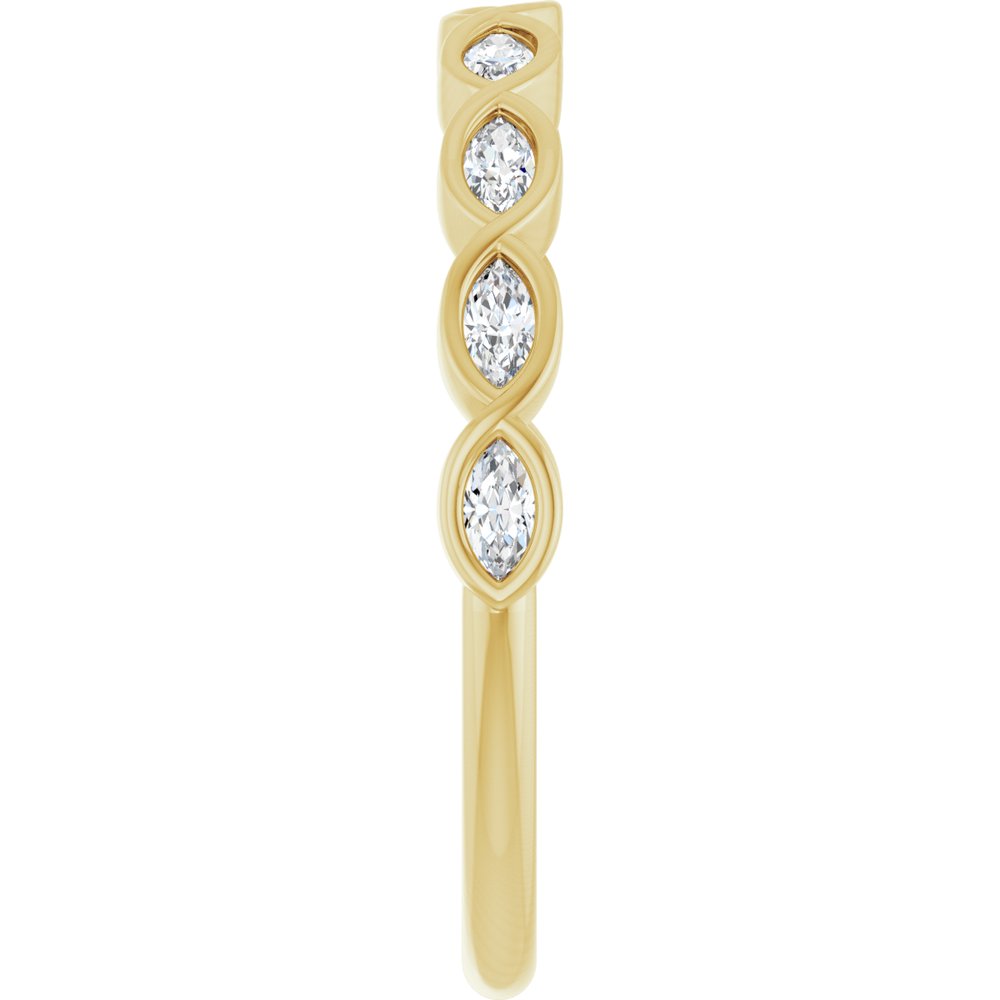 14K Yellow 1/4 CTW Natural Diamond Anniversary Band
