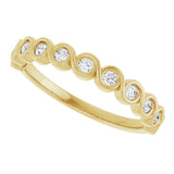 14K Yellow 1/5 CTW Natural Diamond Anniversary Band