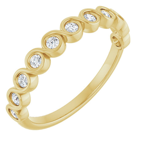 14K Yellow 1/5 CTW Natural Diamond Anniversary Band