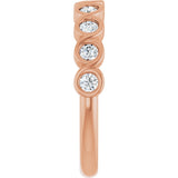 14K Rose 1/2 CTW Natural Diamond Anniversary Band