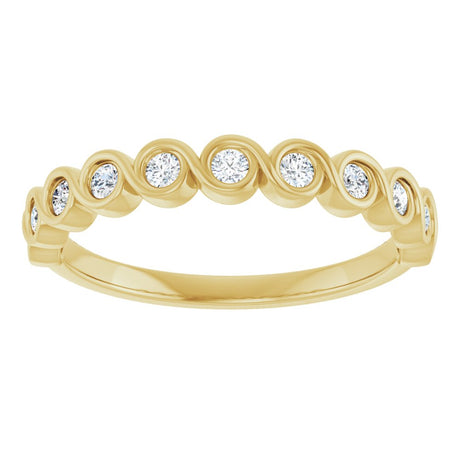 14K Yellow 1/5 CTW Natural Diamond Anniversary Band