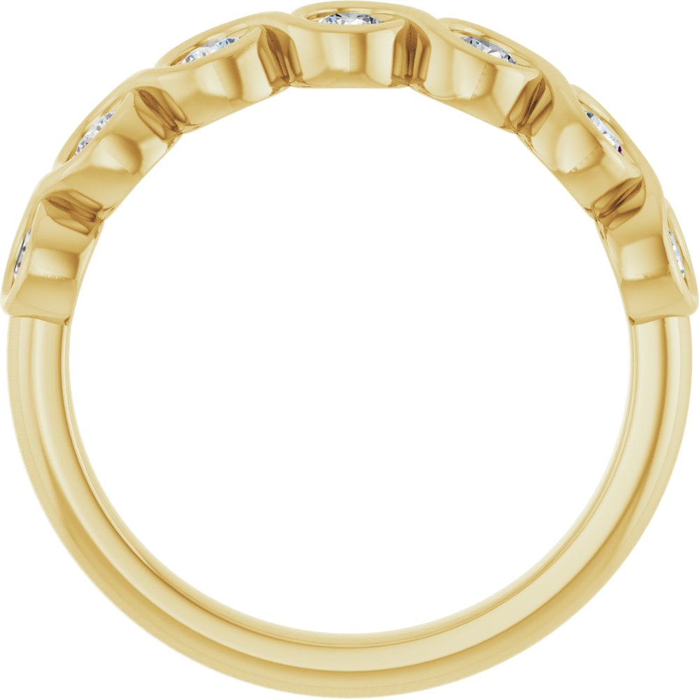 14K Yellow 3/8 CTW Natural Diamond Anniversary Band