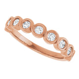 14K Rose 1/2 CTW Natural Diamond Anniversary Band