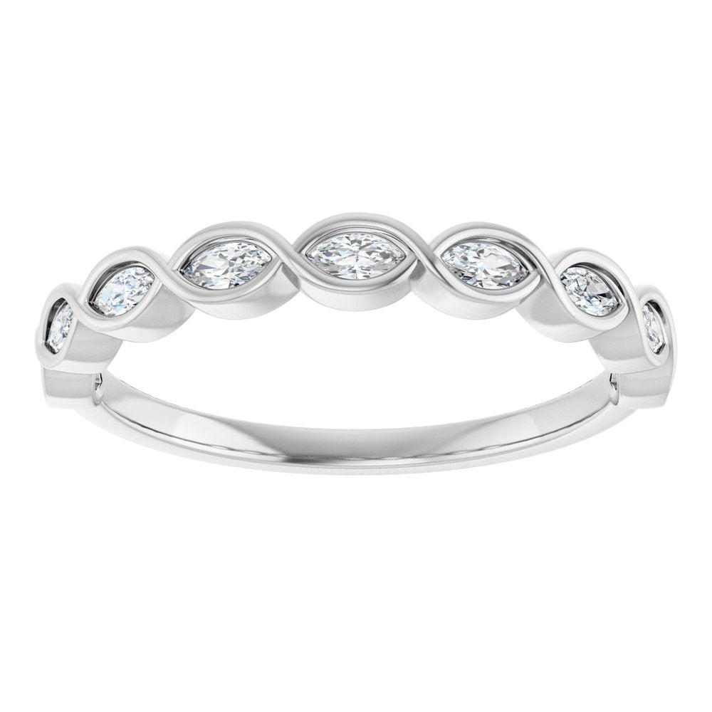 14K White 1/4 CTW Natural Diamond Anniversary Band