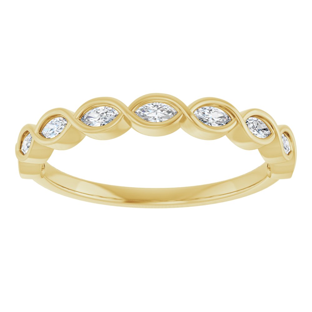 14K Yellow 1/4 CTW Natural Diamond Anniversary Band