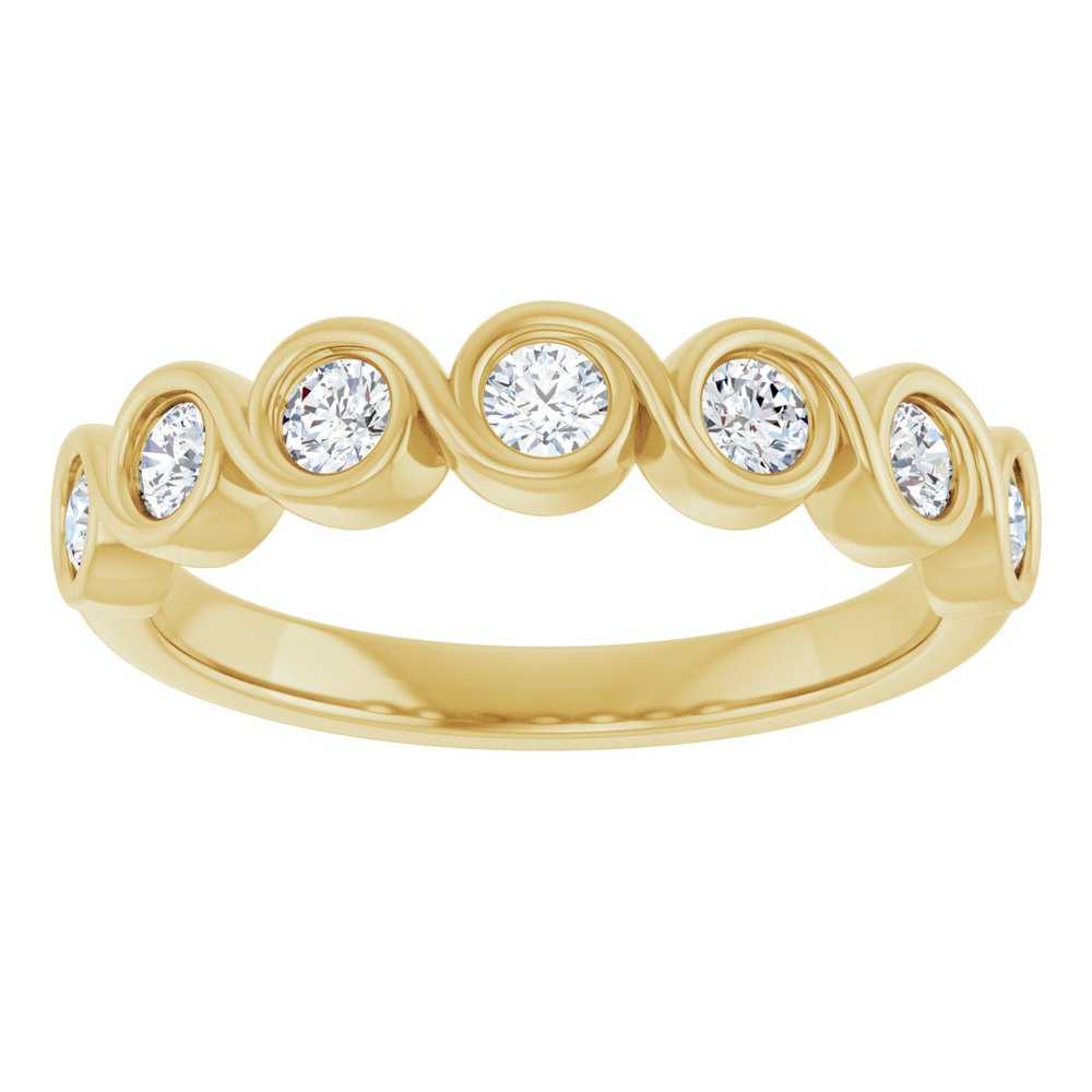 14K Yellow 3/8 CTW Natural Diamond Anniversary Band