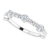 14K White 3/4 CTW Natural Diamond Anniversary Band