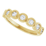 14K Yellow 3/8 CTW Natural Diamond Anniversary Band